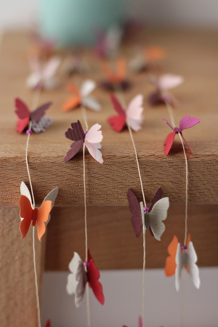 Ghirlanda di farfalle di carta