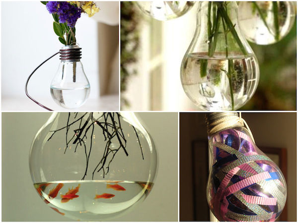 16 idee creative per riciclare vecchie lampadine fai da for Creare oggetti fai da te